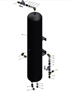 A96349 (a) Primary Air Tank Assembly - Air Purge/CTI/ASO