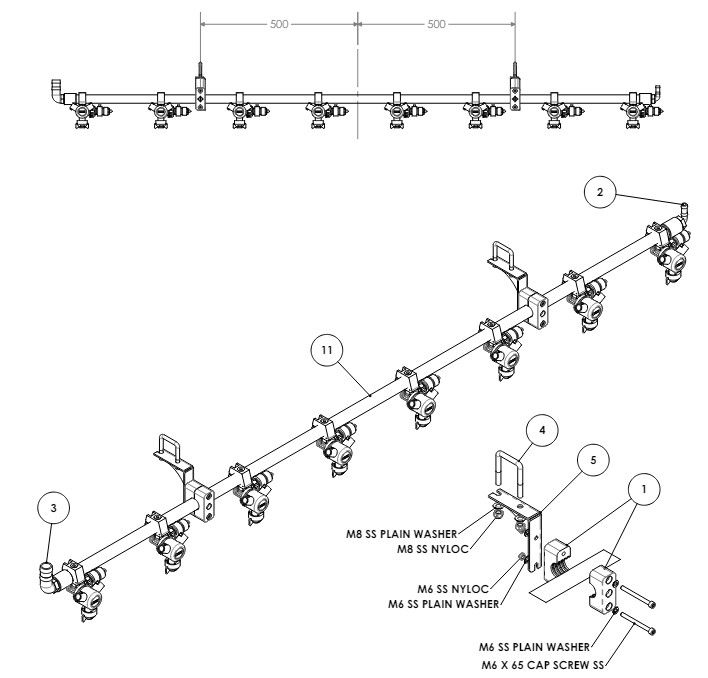 A41169 F-SERIES 28M CENTRE 3 25CM SPRAYLINE